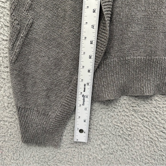 Staring At Stars Long Sleeve Open Front Draped Cardigan Gray Knit Women's Medium - Picture 8 of 8